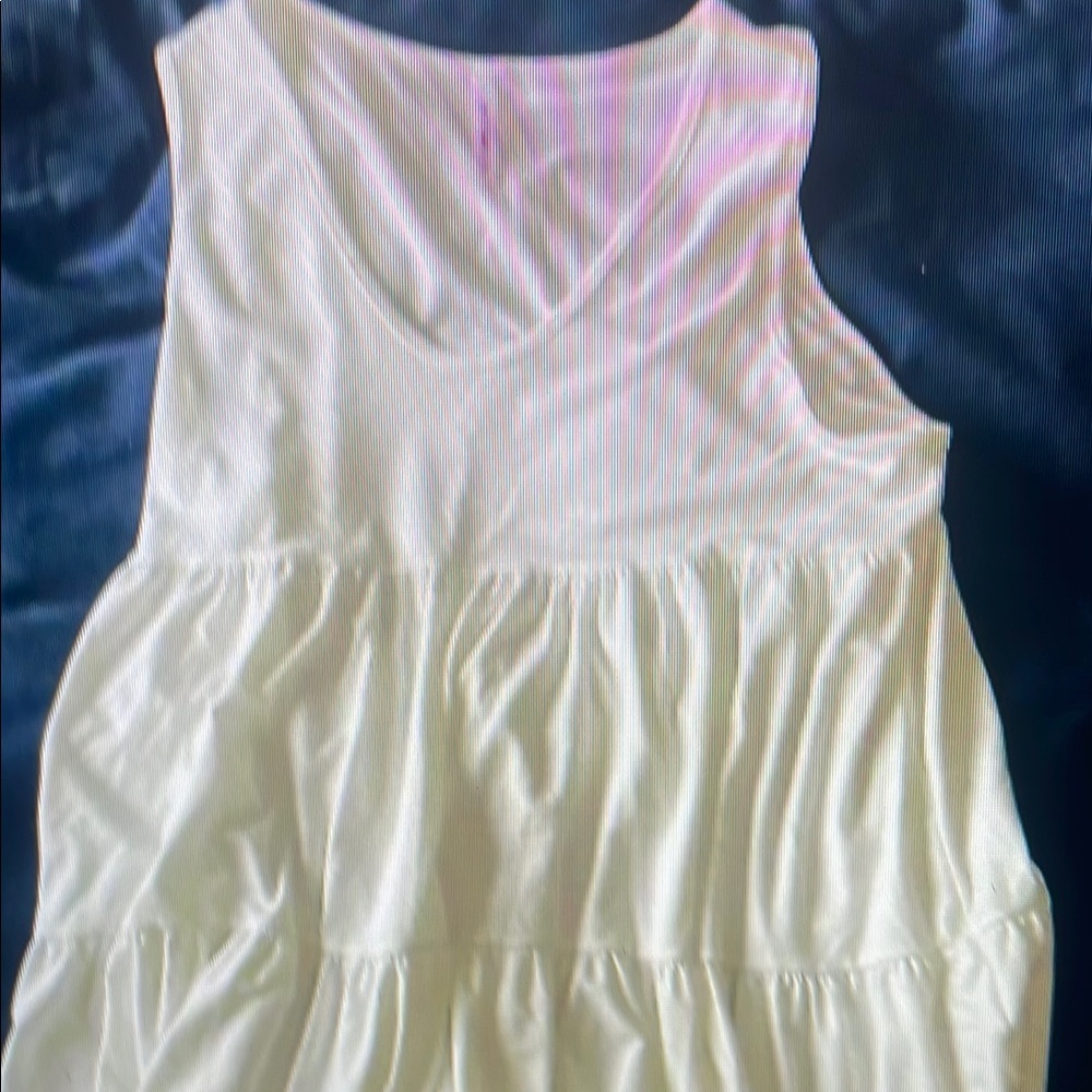 White Sleeveless Tiered Top
